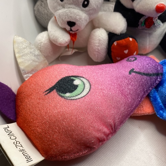 Bundle of Small Plush Toys Stuffed Animals Panda Frog Turtle Star Bunny Fish - Picture 8 of 11